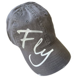 Fly Signature Distressed Grey Baseball Hat