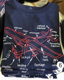 Plane Parts Diagram Kids' T-Shirt