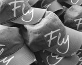 Fly Signature Distressed Grey Baseball Hat