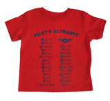 Pilot's Alphabet Kids' T-Shirt