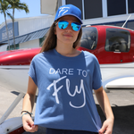 Logo Crop Top T-shirt Blue