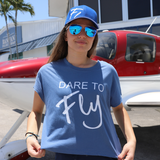 Logo Crop Top T-shirt Blue