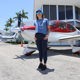 Logo Crop Top T-shirt Blue