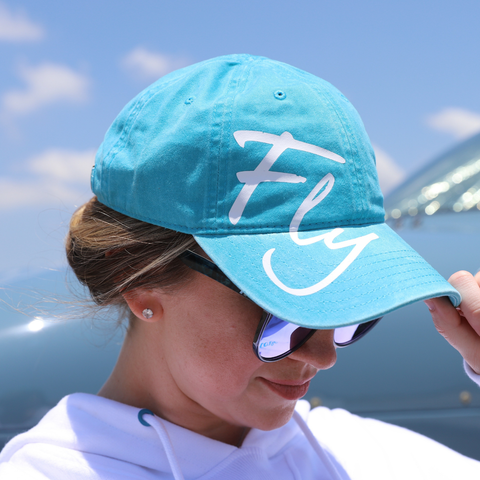 Teal Washed Fly Hat