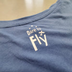 Logo Crop Top T-shirt Blue