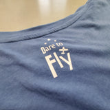 Logo Crop Top T-shirt Blue