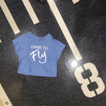 Logo Crop Top T-shirt Blue