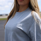 Blue Fly Crop Top