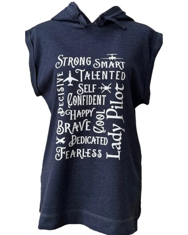 Lady Pilot Sleeveless Hoodie