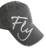 AVIATOR GREY DISTRESSED BUTTONLESS HAT - DARE TO FLY™